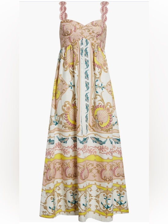 FARM Rio Maritime Magic Linen Blend Sundress Size Medium NWT - Picture 4 of 9